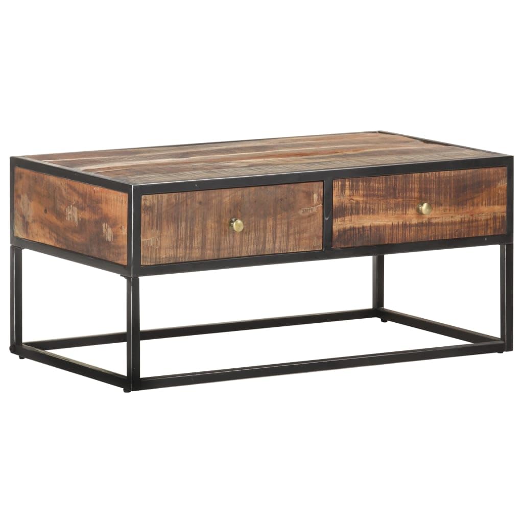 vidaXL Tavolino da Salotto 90x50x40 cm in Legno di Acacia Grezzo