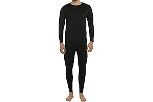 Thermal Underwear Men's Fleece Lined Long Johns Thermals Top and Bottom Set Base Layer