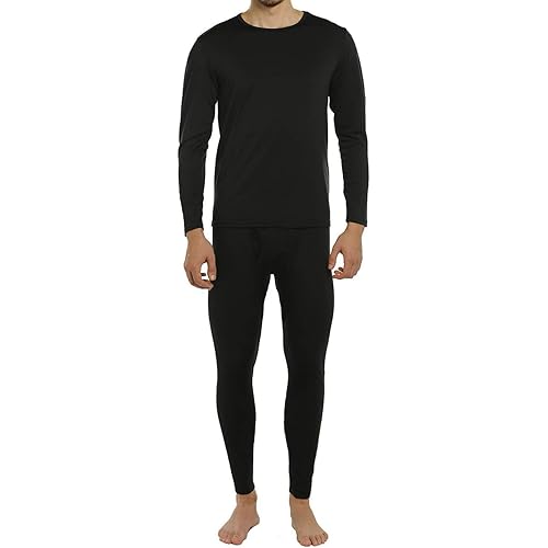 ViCherub Thermal Underwear for Men Fleece Lined Long Johns Thermals Top and Bottom Set Base Layer for Cold Weather