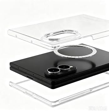 Galaxy Z Fold 8 İçin Kamera Korumalı Manyetik Şarj Özellikli Şeffaf Demy Sert PC Kapak