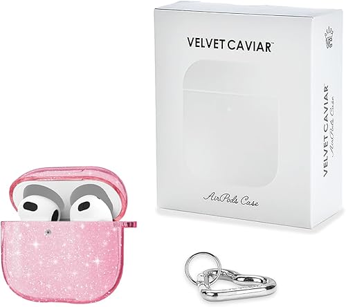 Miniatura 118 de VELVET CAVIAR Funda compatible con AirPods 4 con llavero, bonitas fundas protectoras duras para AirPod de 4ª generación para mujeres, color rosa