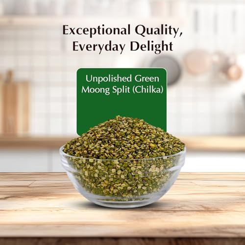 Image of Amazon Brand - Vedaka Popular Green Moong Split / Chilka, 1 kg
