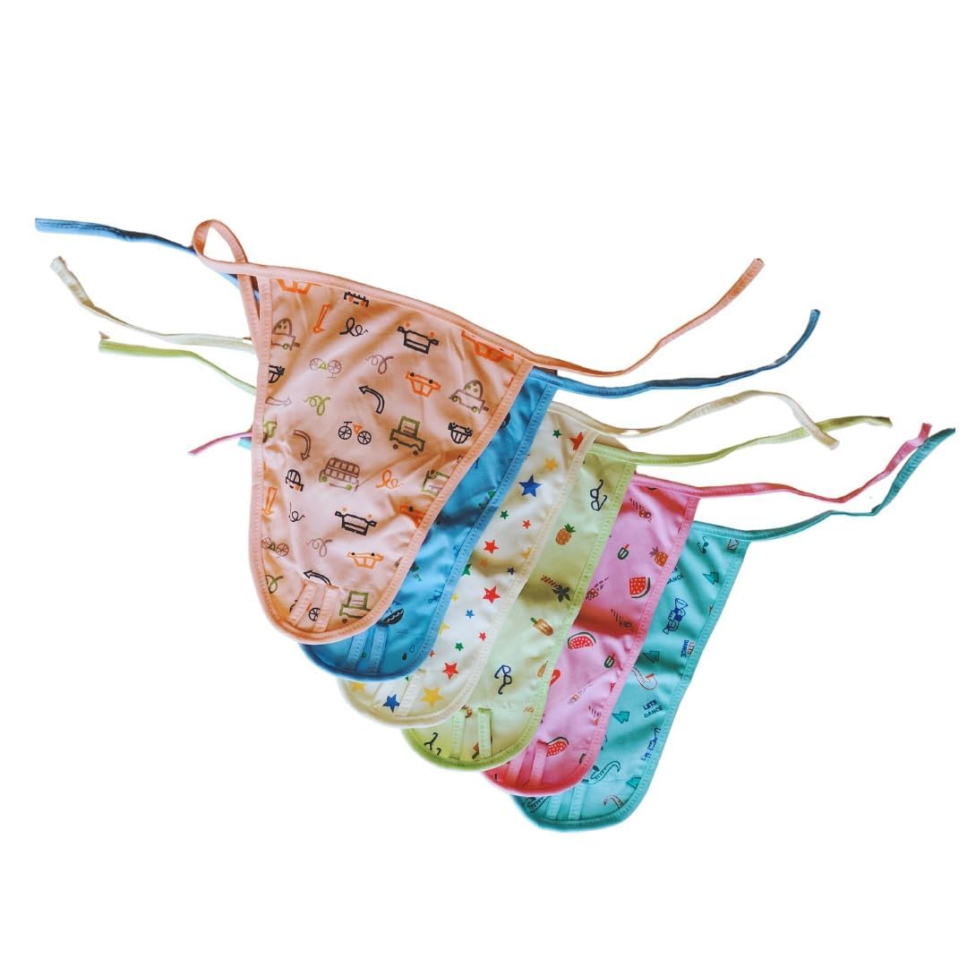 Newborn Harmony langot/colorful 100% cotton V-shapes nappies langot pack of 6