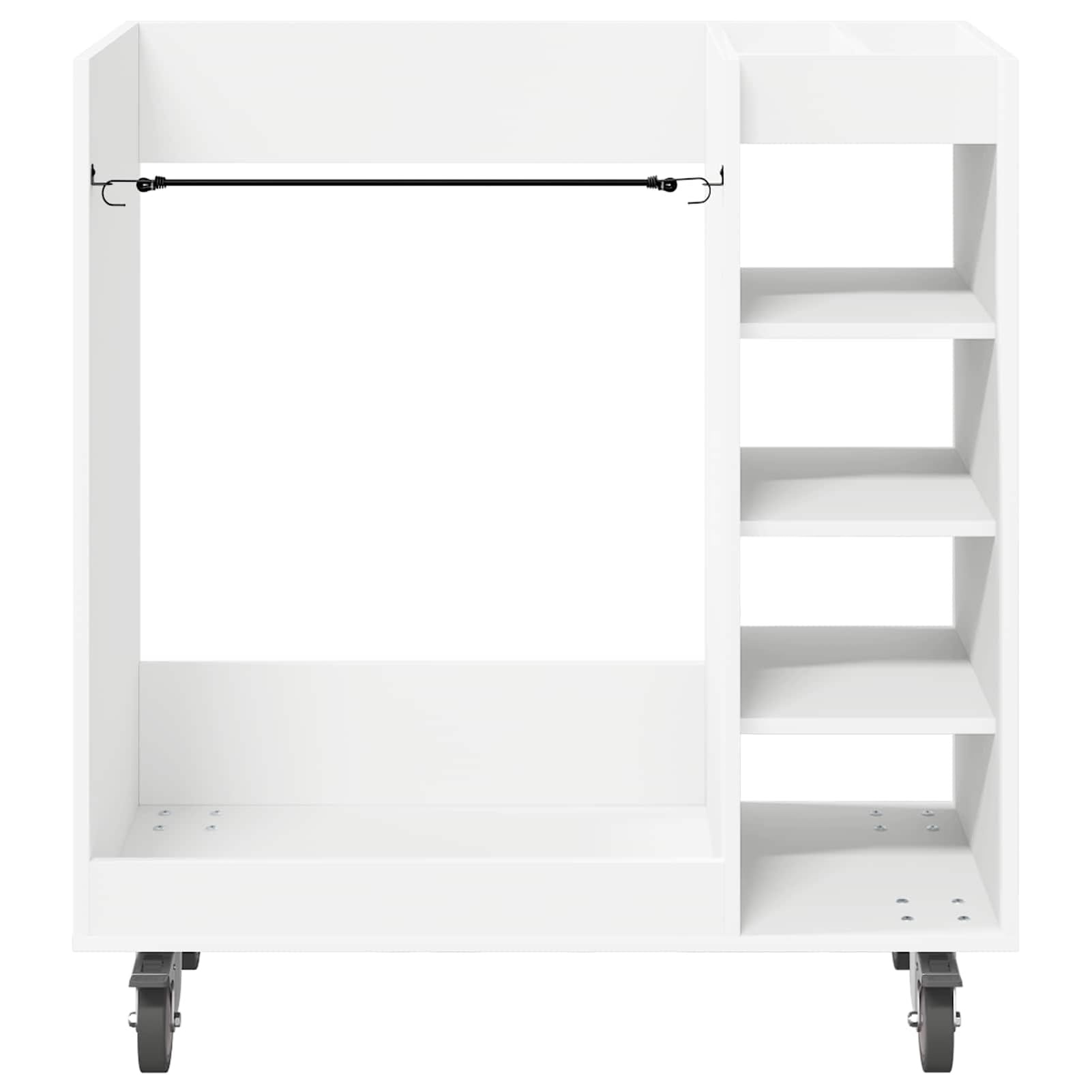 Gecheer Golf Schrank, Holz Schrank mit Rad 90 x 45 x 98 cm weiß, freistehende Regale, Metallrückwand, Stauraum für Garage, Haushalt, Golfzubehör