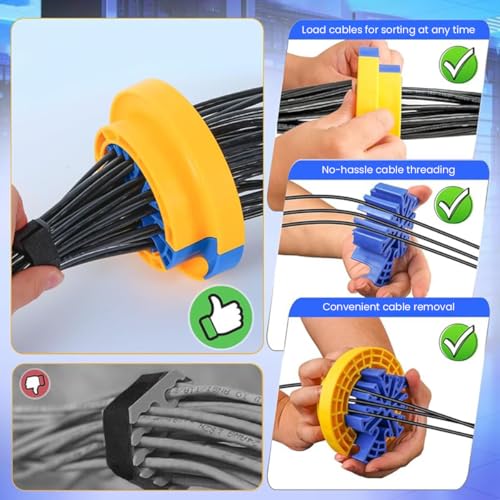 Image of Serplex Cable Comb Tool for 1 /4 Inch Wires, Organized Networking