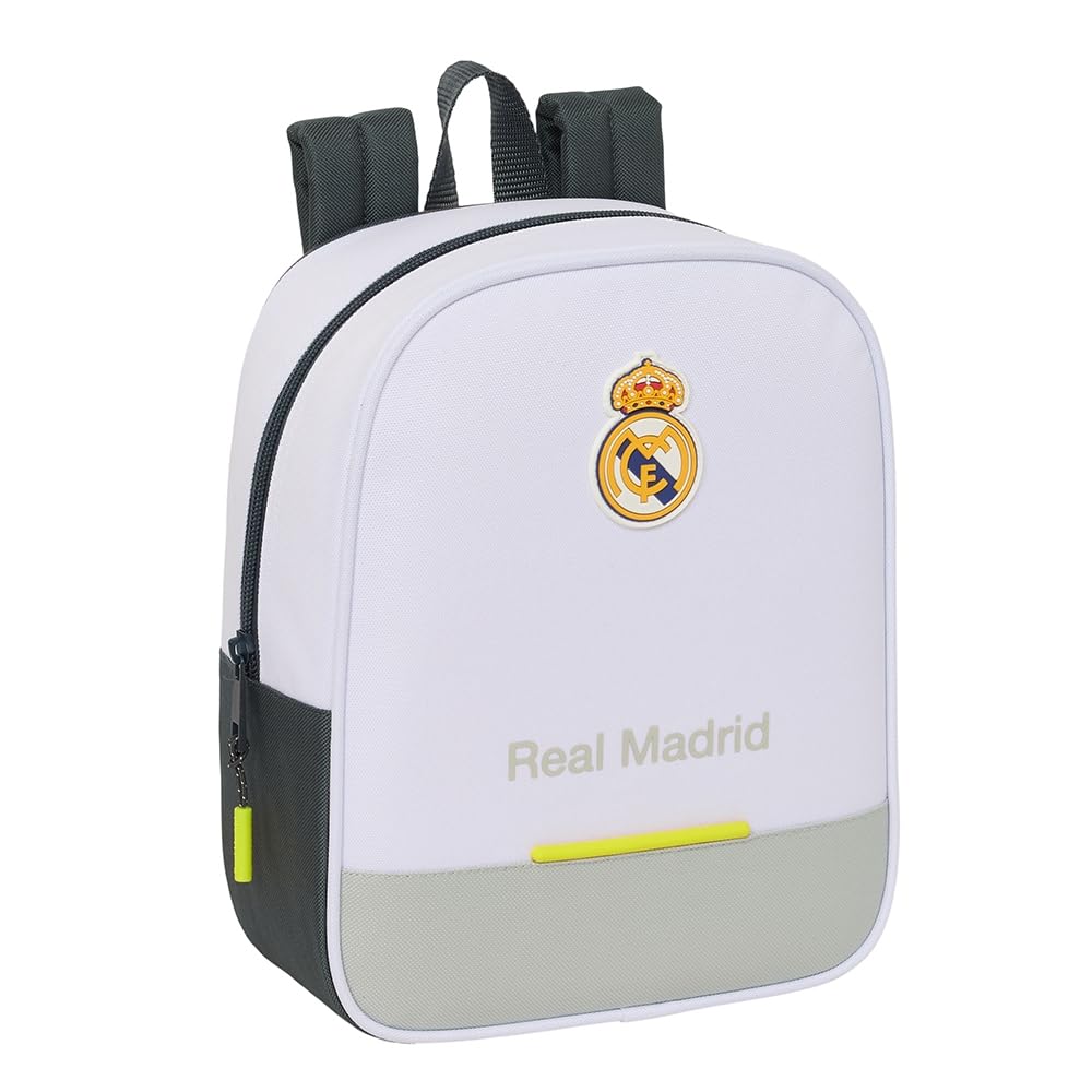 Mochila Real Madrid Viaje Gran Capacidad y Respaldo Acolchado Licencia Oficial Resistente Niños, Jóvenes y Adultos
