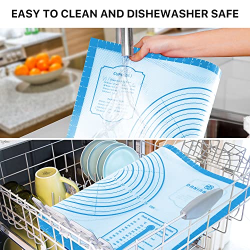 Image of Silicone Baking Pastry Mat,36 inch x 24 inch Large Non Stick Sheet Mat with Measurement, Non-slip Food Grade Dough Rolling Mat for Making Cookies,Macarons,Bread