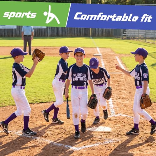 Image of Hercicy 3 Pieces Adult and Youth Baseball Softball Uniform Belts, Adjustable Size Uniform Belt