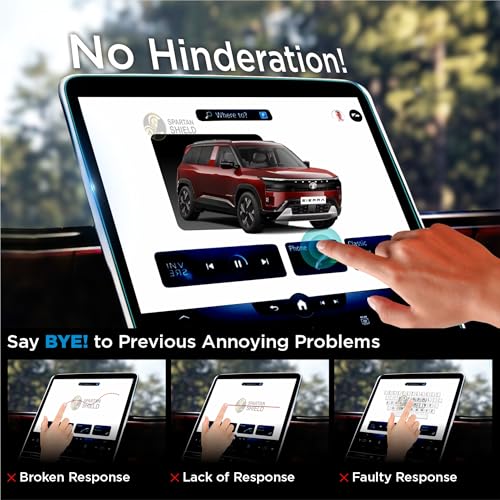 Image of SPARTAN SHIELD {2 PACK} Screen Guard For TATA SIERRA 2025+ || PURE, PURE+ & ADVENTURE || 10.25 Inch Infotainment Touchscreen + Sterring Cluster Protector || Anti Scratch | Water Resistant | HD Clarity || TataSierra Car Accessory 2026 [NOT TEMPERED GLASS] (2 Pack [10.25 inchINFO])