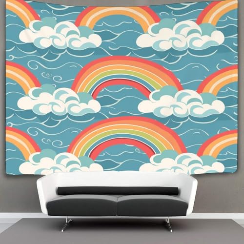 Tapiz de pared arcoíris NMOTARVIN 3D para decoración de habitaciones de 150x200 cm 3