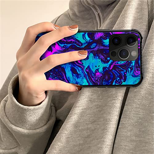 Zhegailian Compatible With Iphone 14 Pro Max Case,Purple-Blue Quicksand Marble Iphone 14 Pro Max Cases For Girls,Soft Tpu Bumper Reinforced Corners Shockproof Back Cover Case For Iphone 14 Pro Max #TOP5