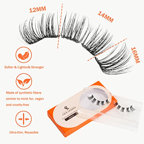 Cluster Lashes, False Eyelashes Clusters, 5-Pack Portable Cluster Lash Extensions, Crislashes Reusable 50 Pcs Individual Lashes For Home Travel Date Use, Style 'Dreamy' #TOP1