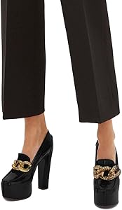 Amazon.com | XYD Women Chunky High Heels Platform Loafers