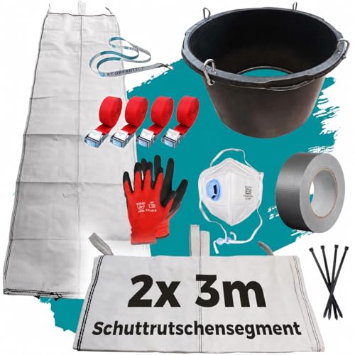 Scorprotect® Schuttrutsche Bauschuttrutsche 6 m flexibel mit Einfülltrichter und Zubehör
