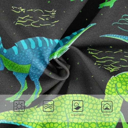 Kids Underwear Girls, Dinosaurs Green Blue Black Toddler Girl Panties, Cotton Girls Underwear, 2T–8 Years3