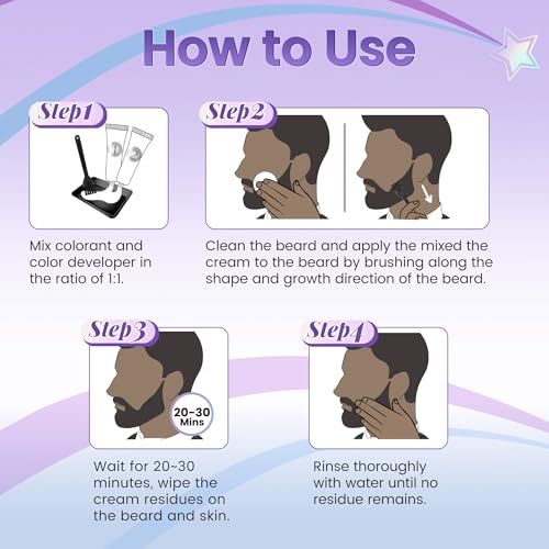 Color para barba y bigote para cabello canoso miniatura 6