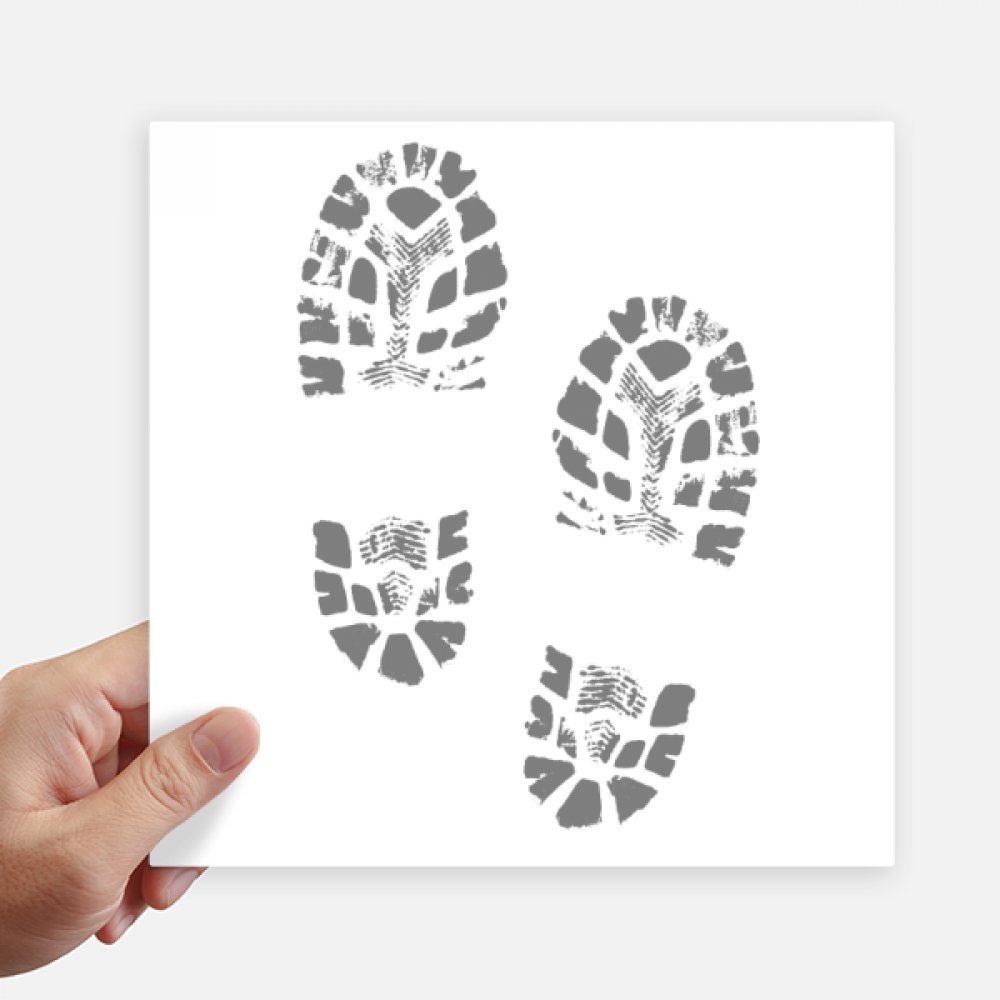 Poster autocollant empreintes de chaussures moderne pour camoufler rayures de valise