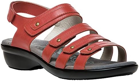Propét Women's Aurora Wedge Sandal, Coral, 7 4E US | Image 1