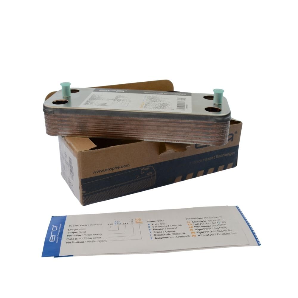 Intercambiador de calor de placas compatible para calderas Ideal Logic E24, ES24, código Combi ES26, 24HE, Independent C24, Espirit 24, Esprit 2 HE24 - Agua caliente sanitaria ACS - Número de pieza