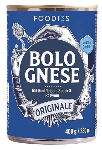 3FOODIES Bolognese Originale | Nudelsauce nach DER Rezeptur aus Bologna | Mit Rinderhack & Rotwein