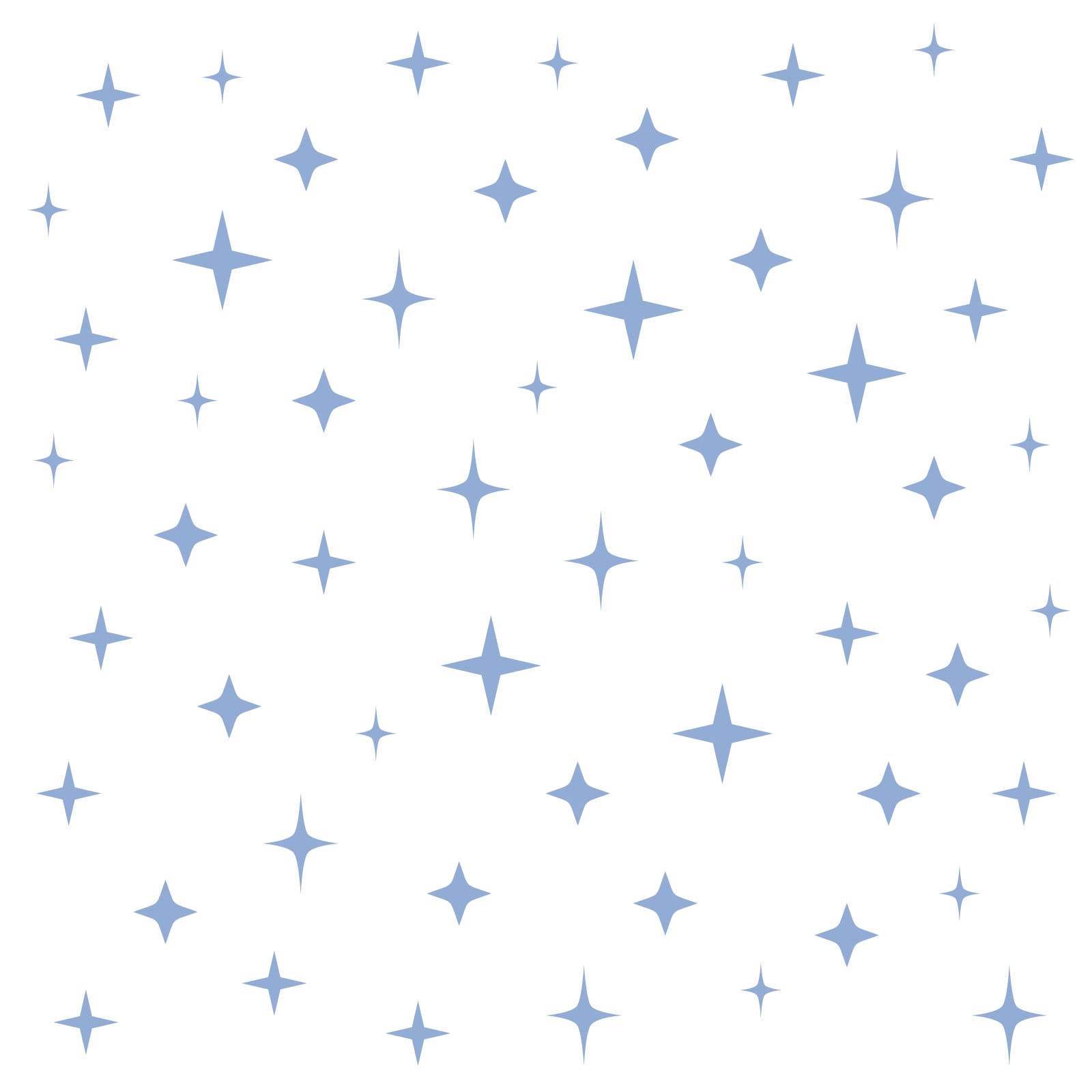 Stickerscape Star Wall Stickers (Mixed - 1 Sheet - Soft Blue) | Space Wall Stickers for a Night Time Themed Bedroom or Nursery | Easy to Apply, Cleanly Removable