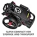 Bag Boy Compact 3, Three Wheel Golf Push Cart, Easy Three-Step Open & Close, Scorecard Console, Beverage Holder, Mobile Device Holder, Handle Mounted Parking Brake