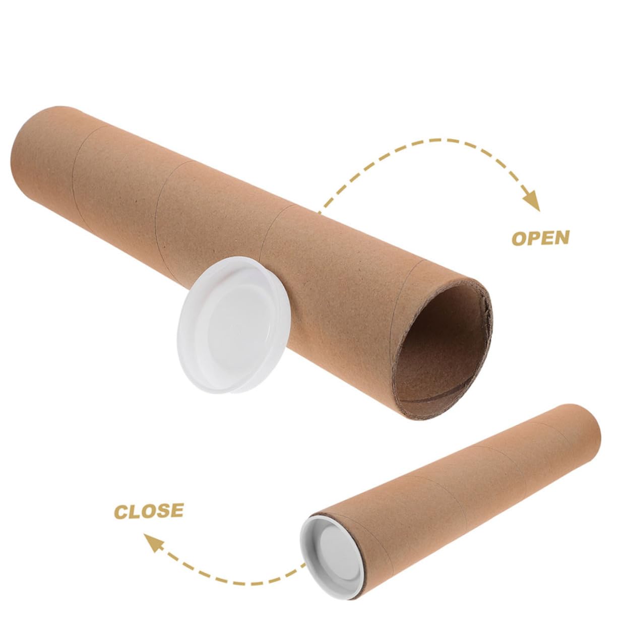8stücke Versandröhren Karton Runde Kraftpapier-röhren Für Poster Zeichnungen Und Dokumente Verpacken Und Versenden Von Kunstwerken Und Wichtigen Unterlagen