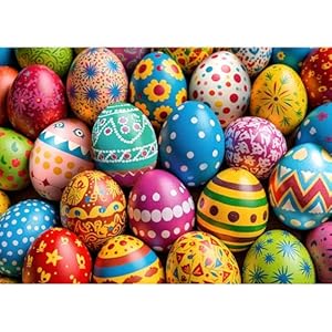 1000 Pieces Jigsaw Puzzles for Adults, Easter Eggs Jigsaw Puzzles for Family Game Puzzles Lover