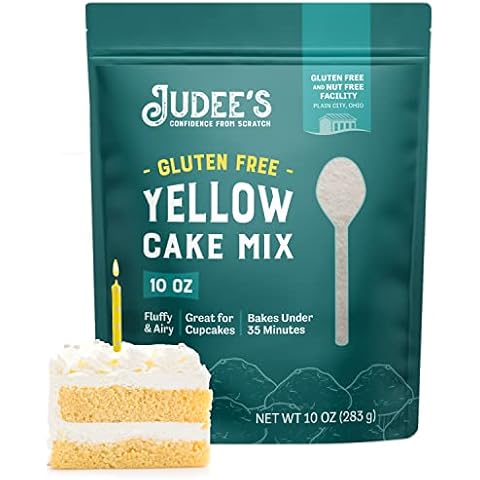 Judee's Yellow Cake Mix 10 oz - Baking Supplies - Super Moist and Rich - Great Pantry Essential - 100% Non-GMO, Gluten-Free and Nut-Free - Use for Baking and Decorating Cover