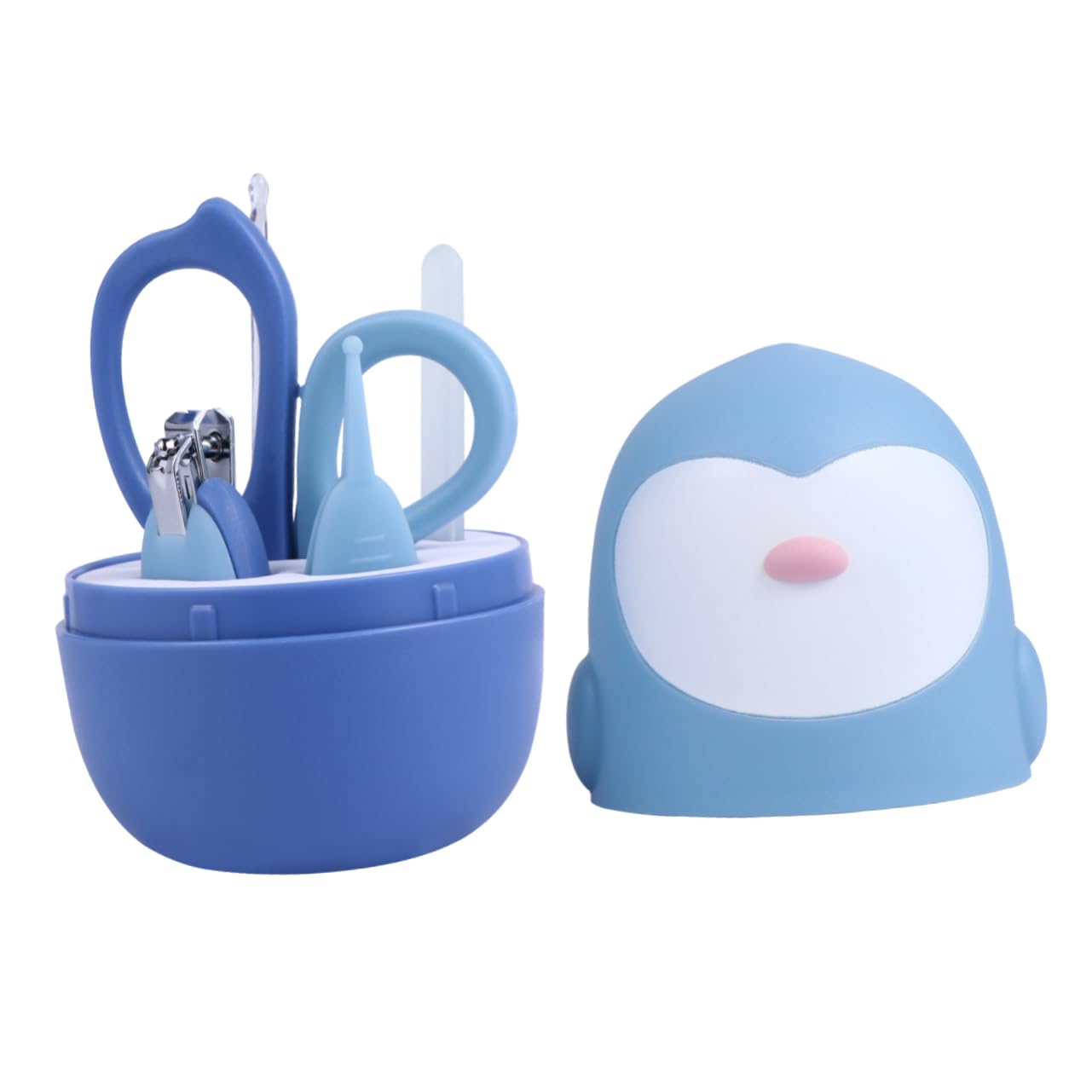ibasenice 3sätze Pflegeset Für Neugeborene Teiliges Set Mit Nagelschneider Schere Nagelfeile -ohrlöffel Und Pinzette in Blau Ergonomisch Sicher Und Praktisch Für Mama