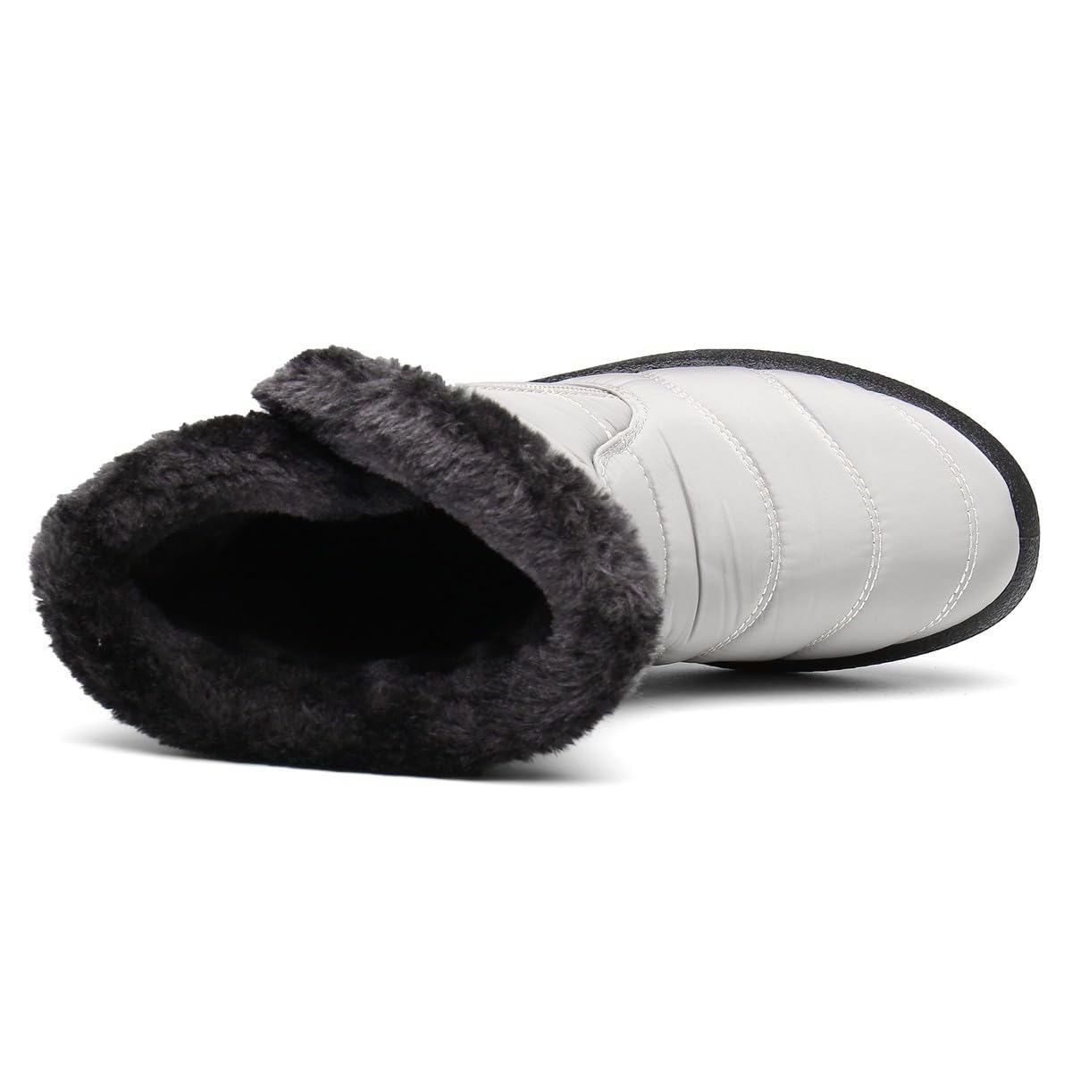 Stivali Donna Stivaletti Invernali Impermeabili Cerniera Stivali da Neve Cotone Caldo Peluche Caviglia Boots Bassi Scarpe Ultraleggero