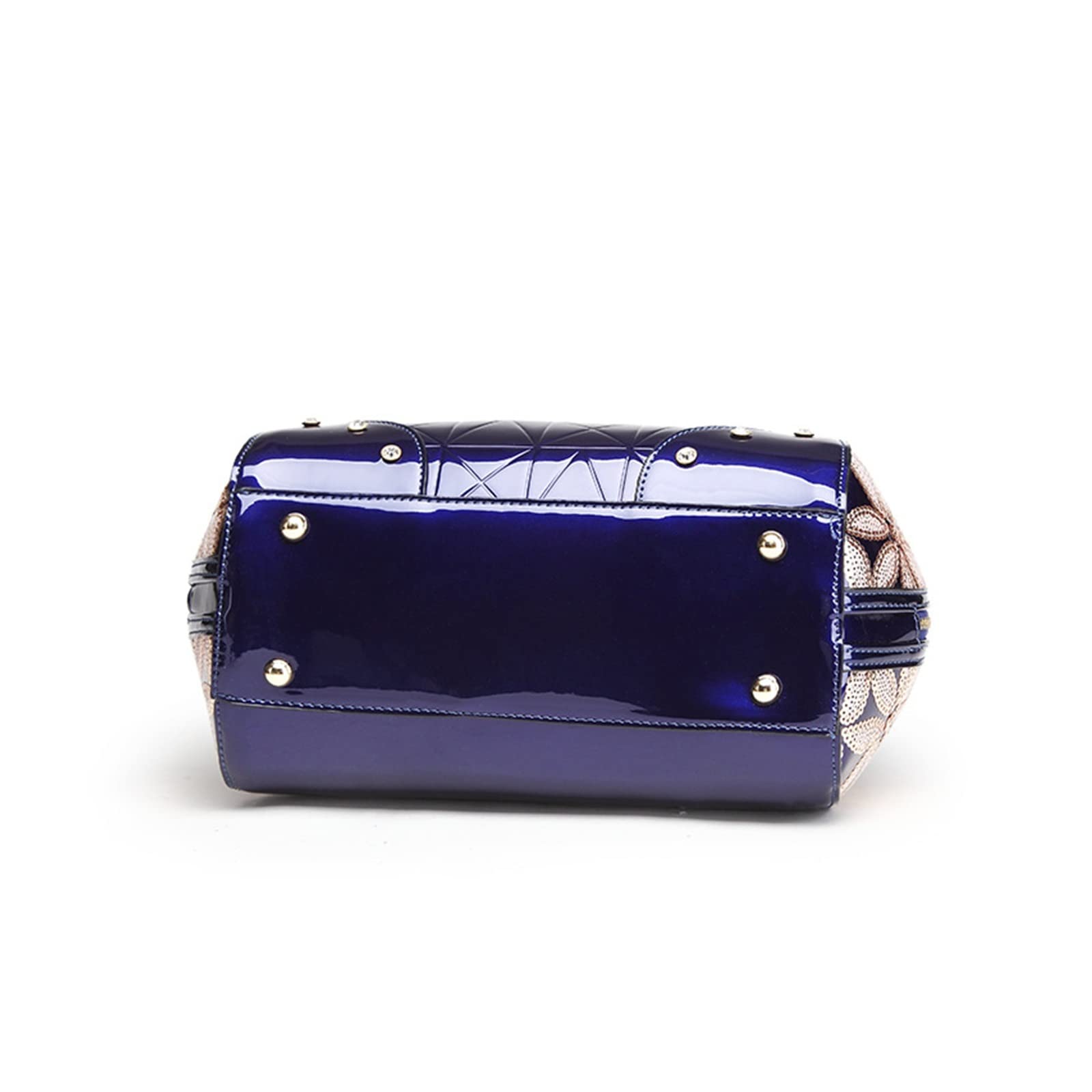 Damska torebka ze skóry lakierowanej na ramię Crossbody Torba damska(Black)