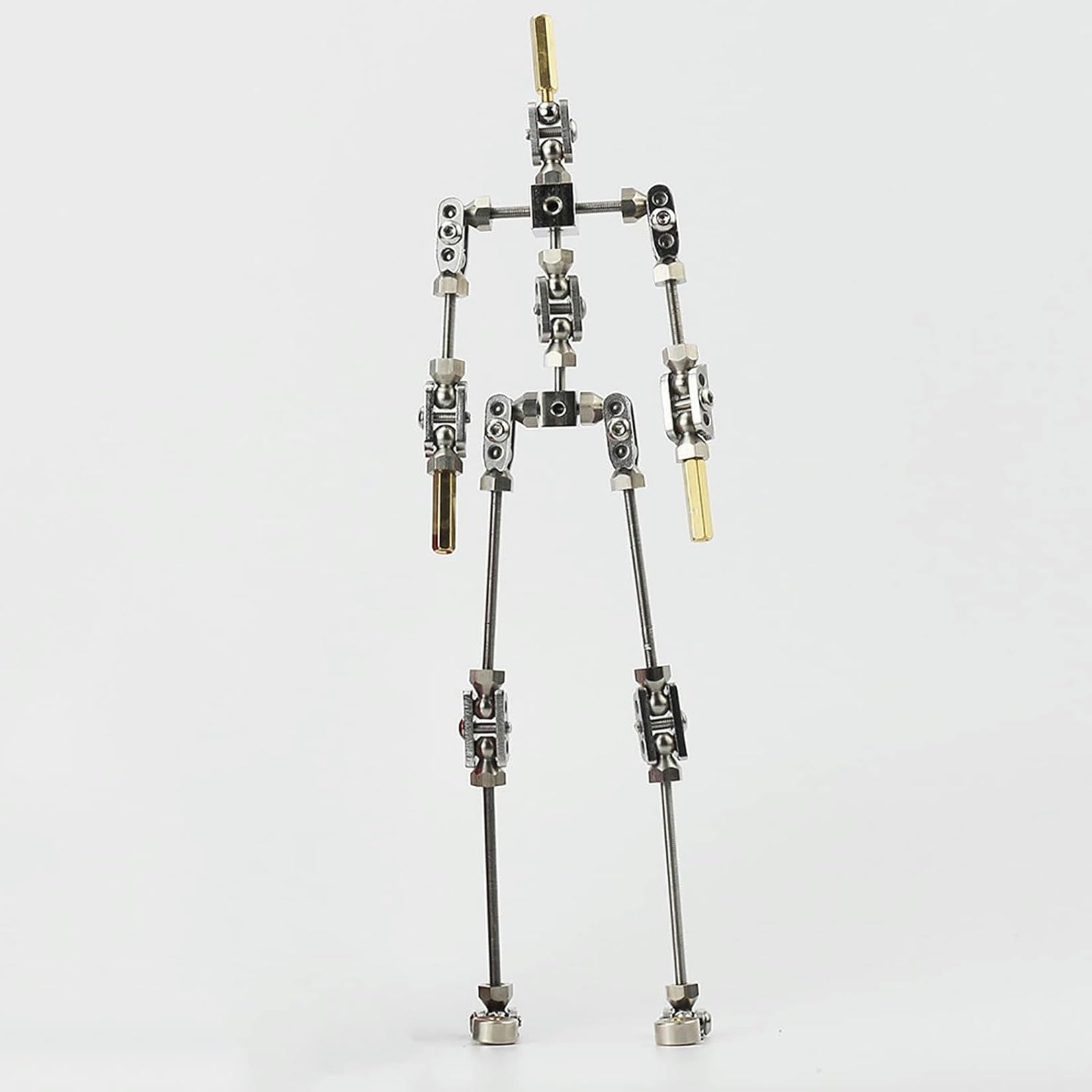 Armature de mouvement stop motion stable en acier inoxydable pour animation de marionnette DIY