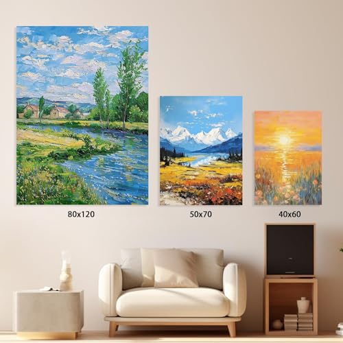 Koncci 2er-Set Leinwand zum Bemalen, 50x70CM Keilrahmen Leinwand Groß, Weiße Leinwände zum bemalen für Acrylfarben Ölgemälde, Canvas für Anfänger und Künstler