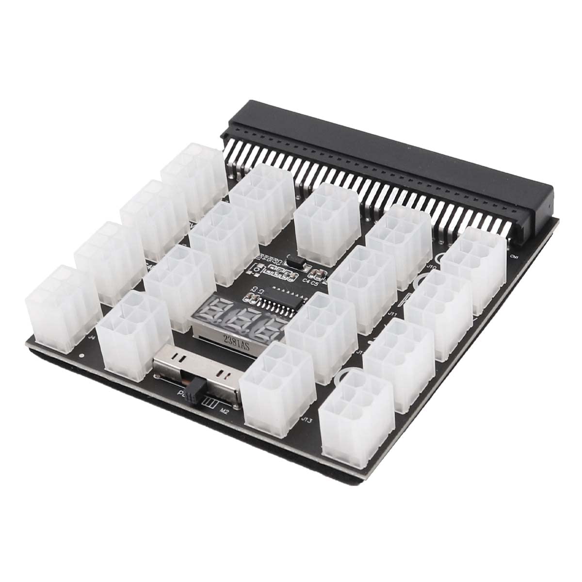 Tiardey Black 1200W Server PSU Power Supply Breakout Board Adapter with 17 Ports ATX 6 Pin for DPS-800GB 1200FB 1200QB