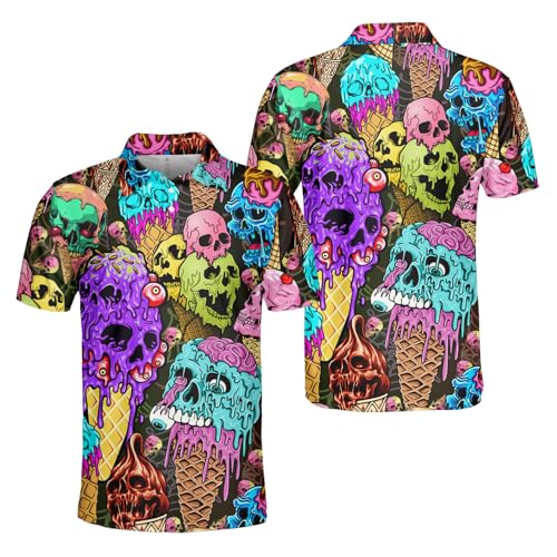 Funny Casual Golf Polo Shirts for Men Polos Mens Polo Shirts Short Sleeve Button Up Shirt Men2