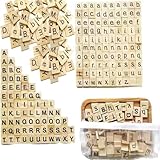200PCS Scrabble Tiles Letters for Crafts Wooden Alphabet Replacement Letters for Scrabble Board Games Spelling Wood Tile Game DIY Wood Gift Decoration Scrabble Crossword Game (Aa)