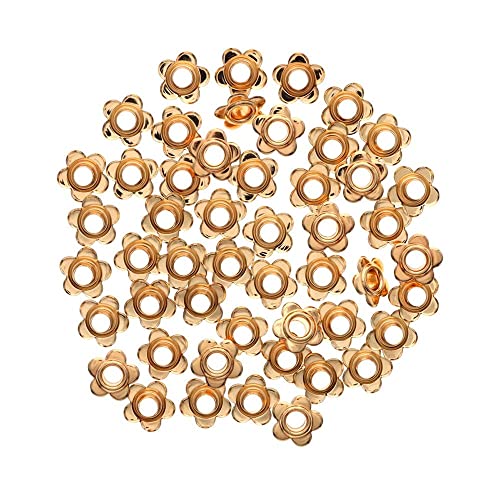 Mimo Ilhós Creating - Flor - Dourado - 4,5 mm - 50 Unids - Ideal Para Projetos de Scrapbook, Tags Pe