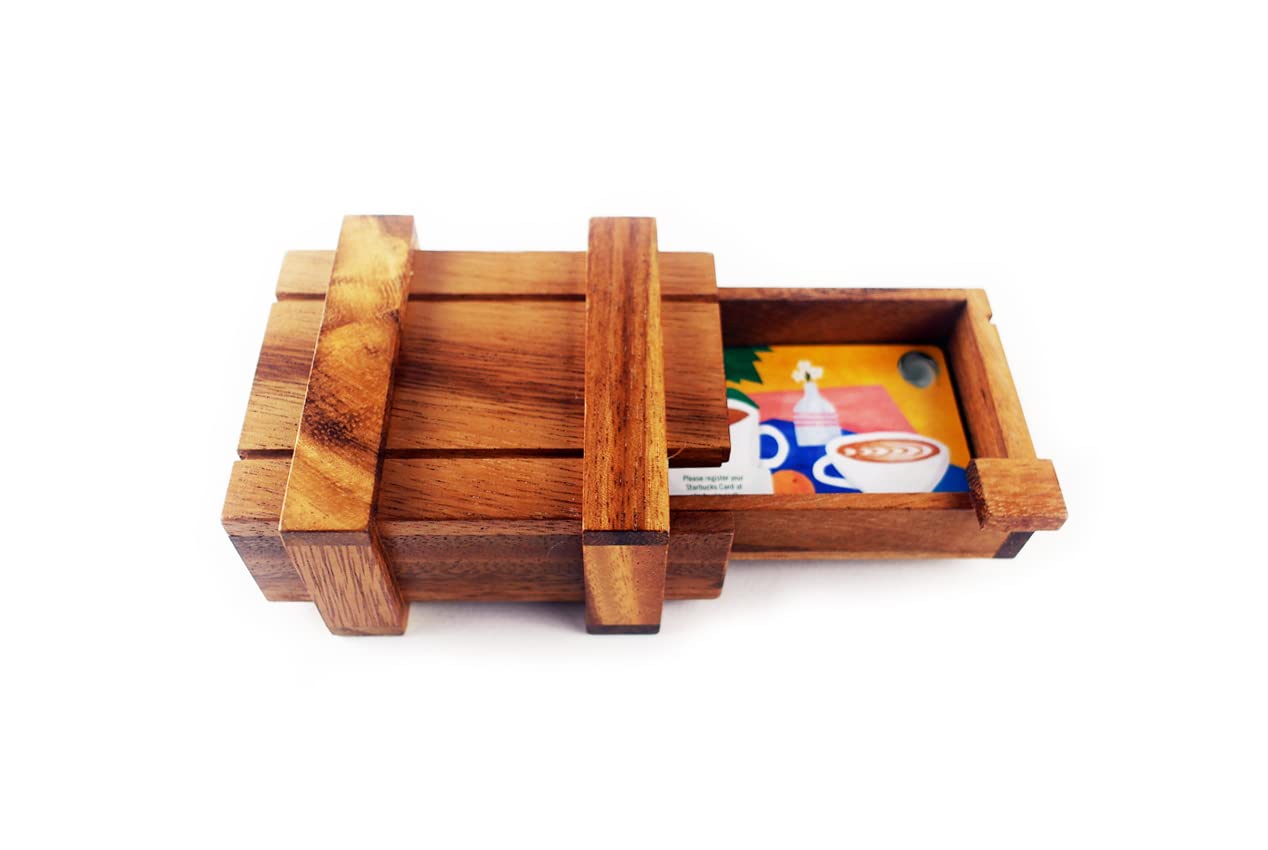 Scatola di legno 3D Puzzle Secret Scartare una scatola regalo nascosta con una scorta o scomparti per un amante del puzzle caccia al tesoro (1 scomparti)