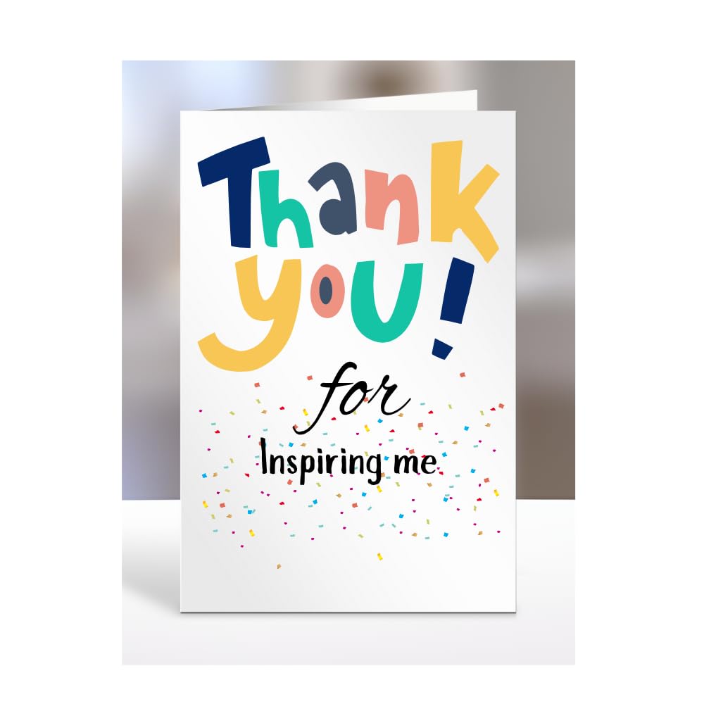 Thank you Card Present, For Inspiring me, Birthday Gifts for Men, Women, Female, Male, Him, Her, Presents for Christmas, A5-172a_156