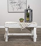 Del Hutson Designs Natural Reclaimed Barnwood Rustic Farmhouse Bench, USA Handmade Country Living...