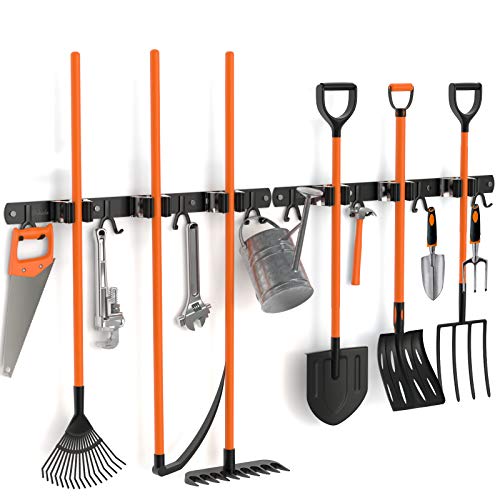 Get Popular Offer Poboola Mop Broom Holder, Stainless Steel Wall Mounted Garage Storage Organizer, Heavy Duty Tools Hanger with 3 Racks 8 Hooks for Home Kitchen Bathroom Closet Office Garden, 2 Pack (Black) Get Popular Offer Poboola Mop Broom Holder, Stainless Steel Wall Mounted Garage Storage Organizer, Heavy Duty Tools Hanger with 3 Racks 8 Hooks for Home Kitchen Bathroom Closet Office Garden, 2 Pack (Black)