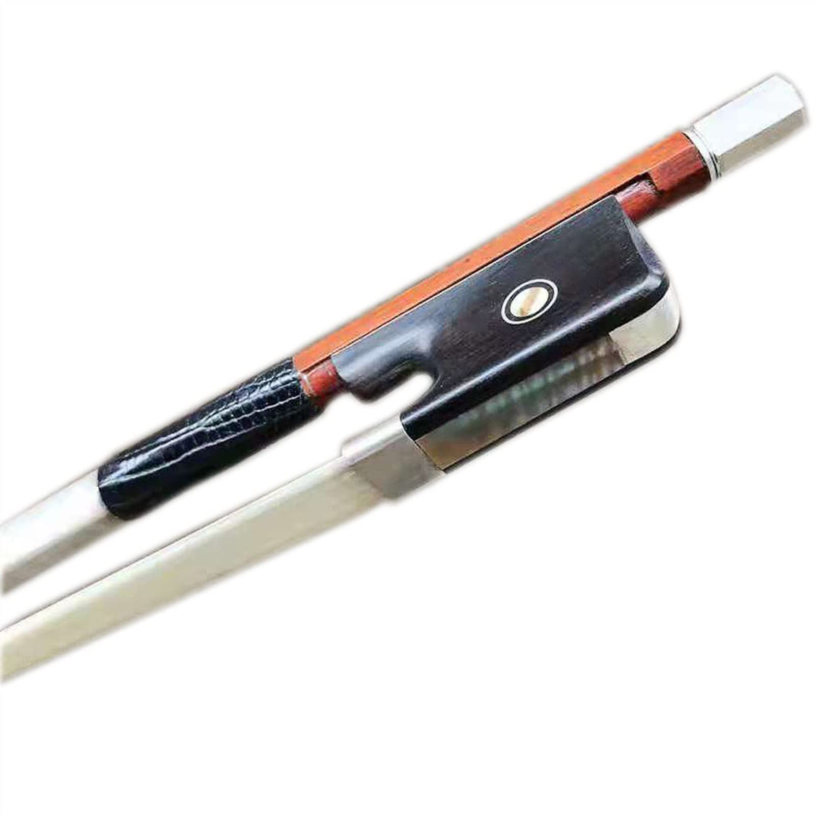Yinfente Arco per violino in legno di serpente 4/4 con vite lunga, archi barocchi, in legno naturale, capelli lisci e resistenti