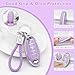 PIFOOG Key Fob Cover for Nissan 5 Button Purple with Bling Keychain Girly Car Keys Case Shell Full Covers Protector Accessories for Altima Sentra Rogue Maxima Armada Murano Pathfinder Versa TPU Women