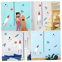JOINPAYA Space Rocket Height Measure Wall Decals Boys and Girls Decor Home Art Boy Girl's Growth Chart Wall Sticker