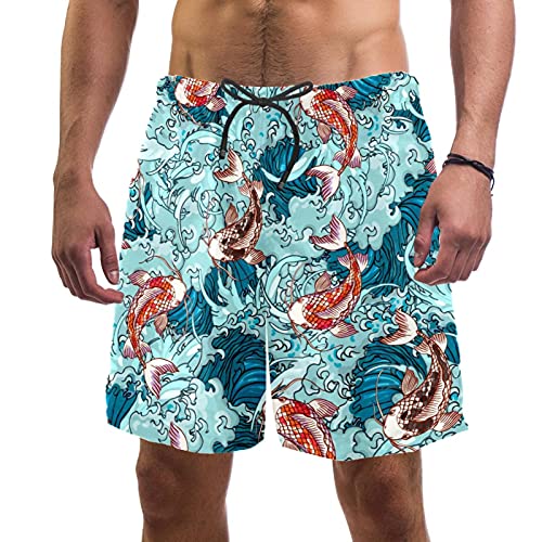 Short de bain homme confortable avec 2 poches et taille élastique ajustable du L au 4XL
