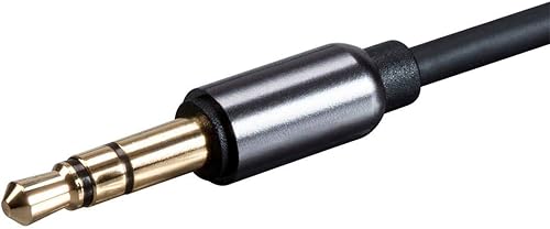 Miniatura 4 de Monoprice Cable de audio auxiliar TRS de 0.138 in, chapado en oro, 6 pies, negro, serie Onyx