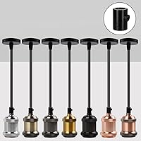 Vista 4 de Prensaestopas 301 - Piezas de lámpara para reparación - Fácil de instalar - Lámpara de pie colgante de techo con cableado (50 unidades, negro)