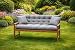 Filippo Bankauflage 180x50x60 - Sitzkissen Outdoor für Hollywoodschaukel mit zwei Kissen 45x45 cm - Bankkissen Wetterfest, Beständig Gegen Schimmel, Handgefertigt mit Befestigungsschnüre
