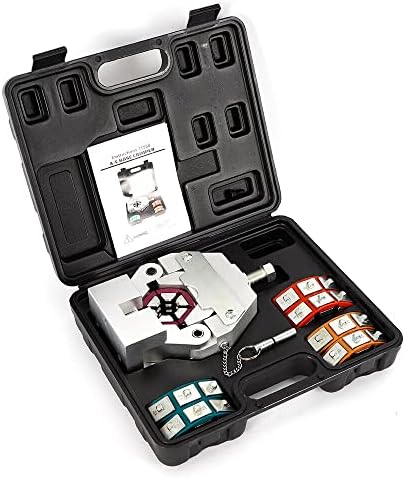 Hydraulic Hose Crimper, 71550 AC Fuel Hose Crimper Crimping Tool Automotive Air Conditioning Hose Fitting Repair with 3 Die Set